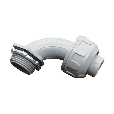 Sigma Engineered Solutions Conduit Fitting Connector, Liquid-Tight, Plastic, Red 49490